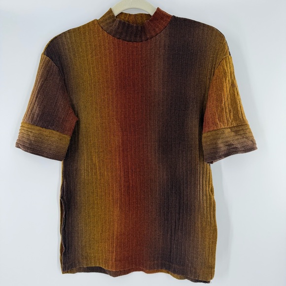 Zara Tops - Zara Warm-Toned Ribbed Knit Top